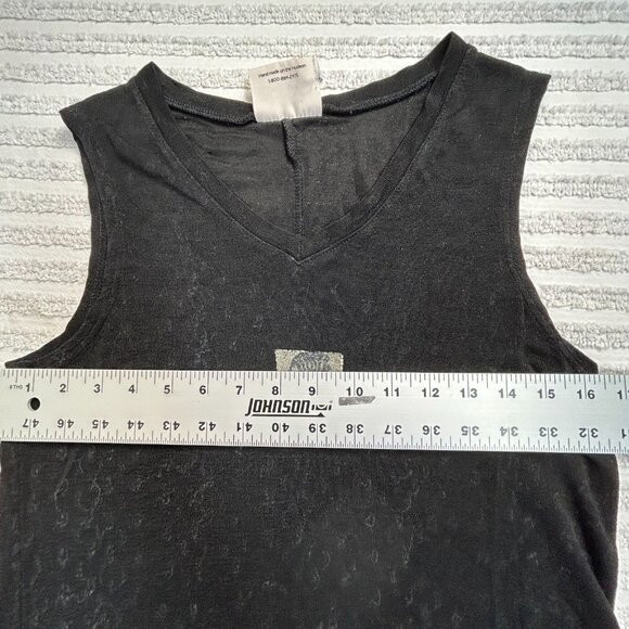 Bread Womens Knit Pullover Vest Tank TopTunic V-Neck Comfy Stretch Gothic Black - Picture 6 of 8